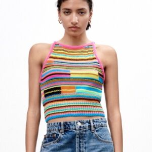 Zara Multicolored Knit Top